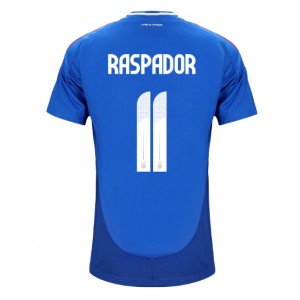 Fotbalové Dres Itálie Giacomo Raspadori #11 Domácí Oblečení ME 2024 Krátký Rukáv